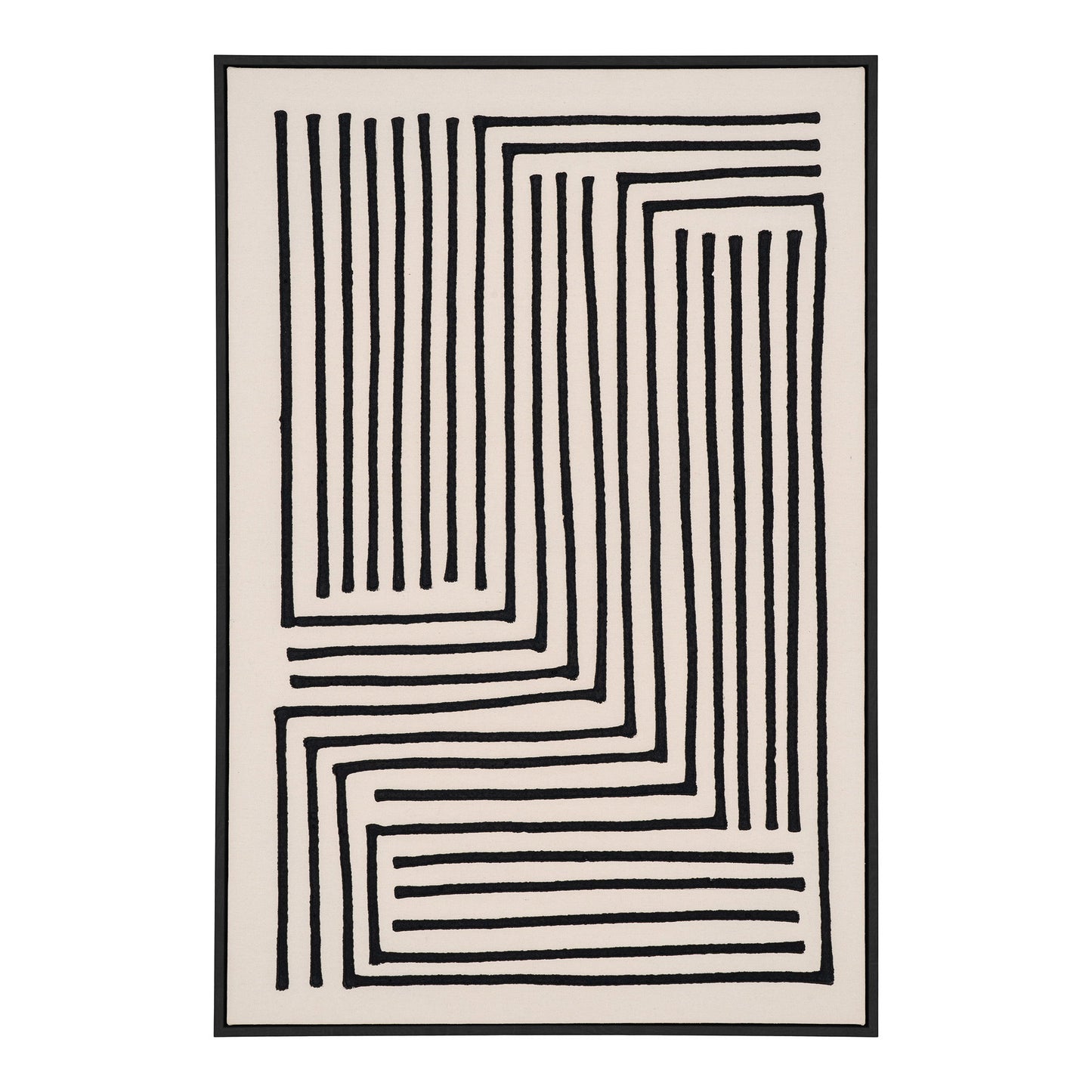Impressão em Tela Lipari N.º 3, Preto e Bege — 60 × 90 cm