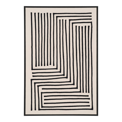 Impressão em Tela Lipari N.º 3, Preto e Bege — 60 × 90 cm