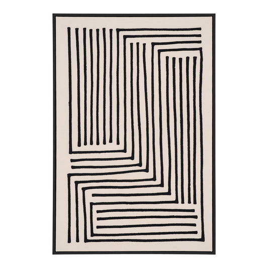 Impressão em Tela Lipari N.º 3, Preto e Bege — 60 × 90 cm
