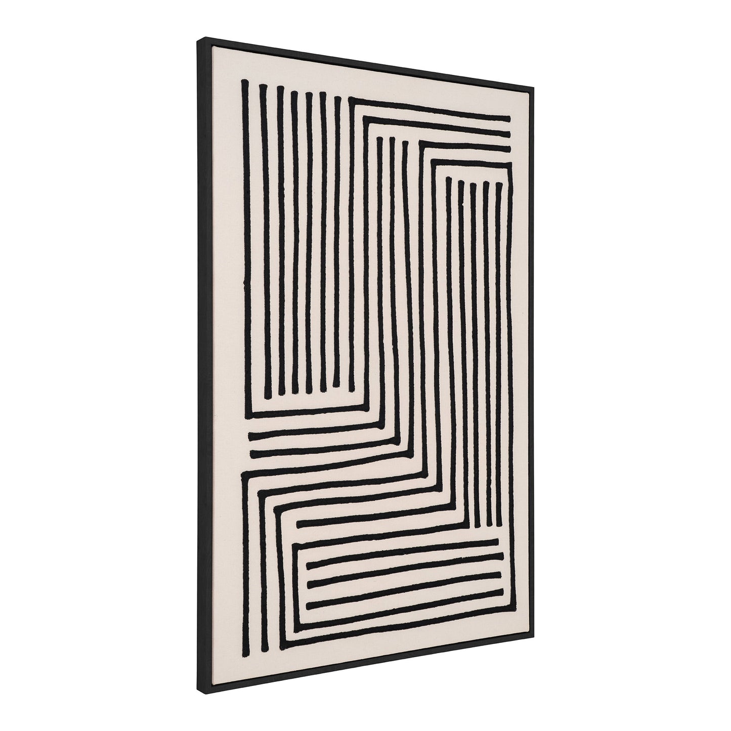 Impressão em Tela Lipari N.º 3, Preto e Bege — 60 × 90 cm
