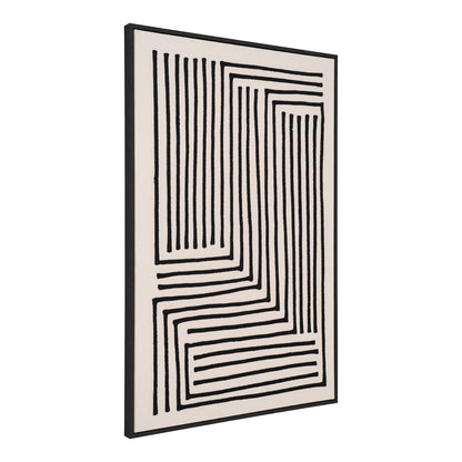 Impressão em Tela Lipari N.º 3, Preto e Bege — 60 × 90 cm