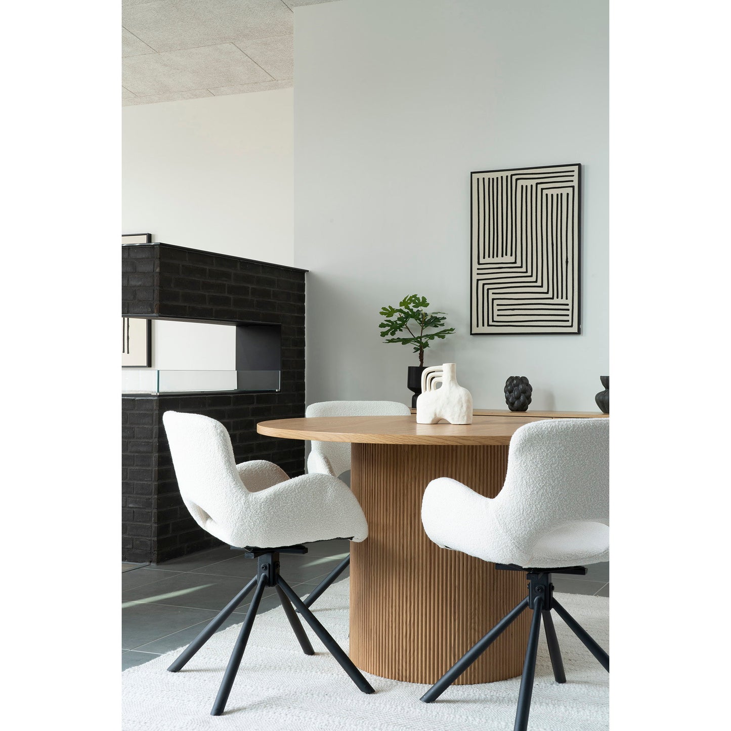 Impressão em Tela Lipari N.º 3, Preto e Bege — 60 × 90 cm