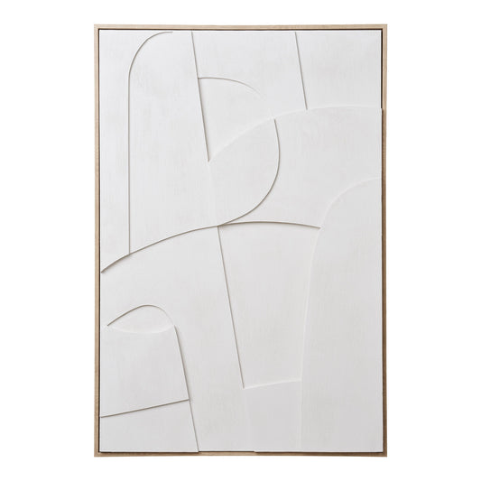Decoração de Parede em Relevo Madeline N.º 1, Branco 60 × 90 cm