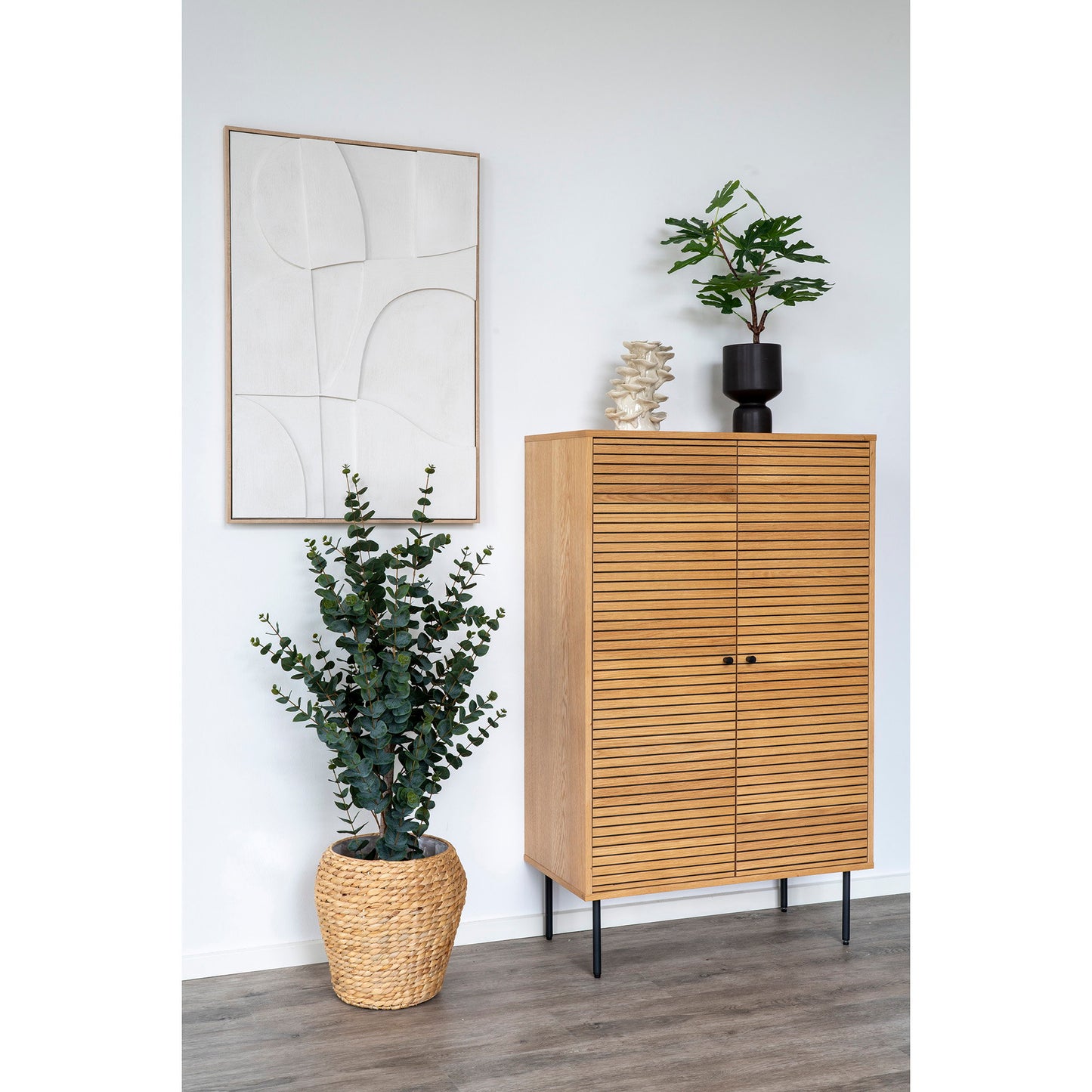Decoração de Parede em Relevo Madeline N.º 2, Branco 60 × 90 cm