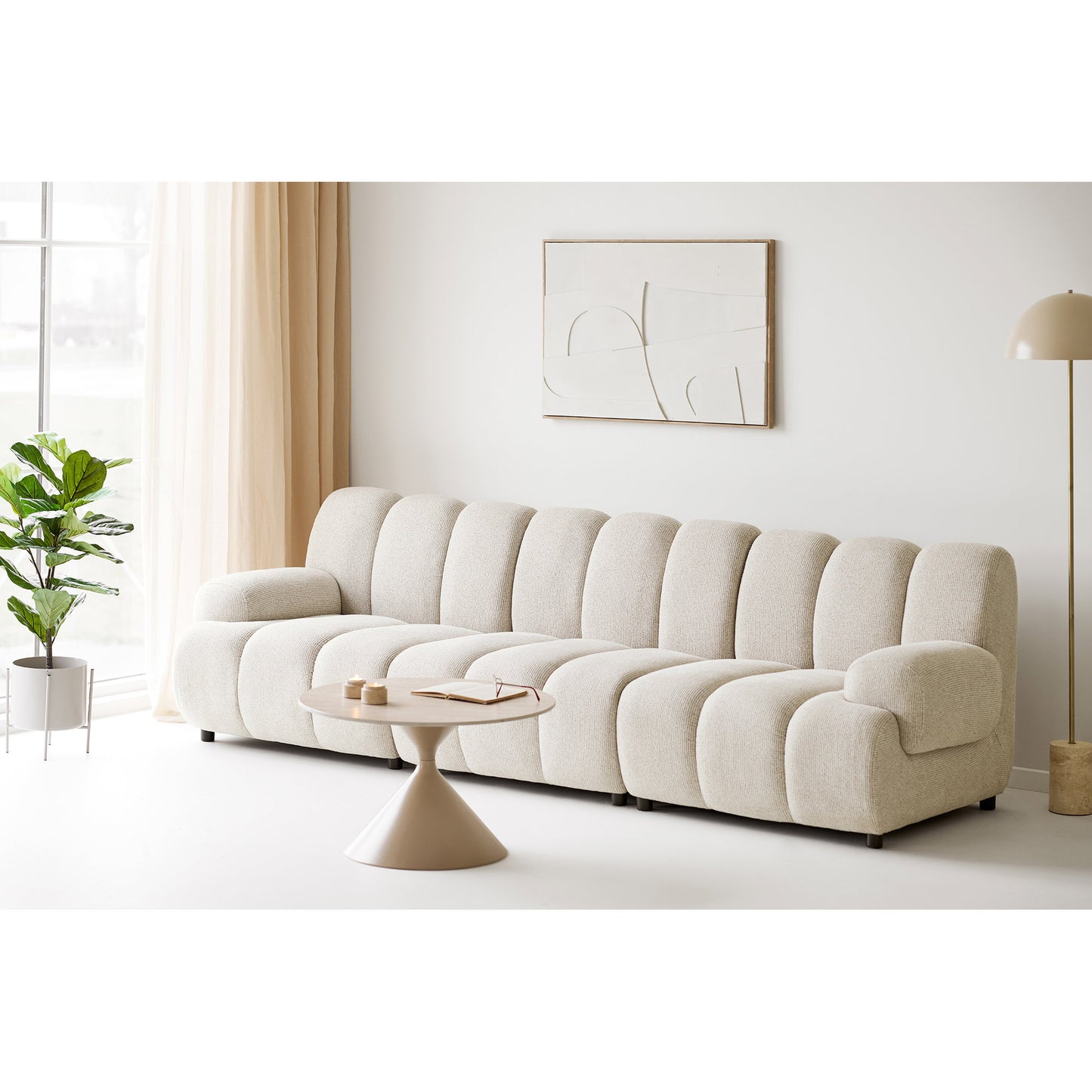 Decoração de Parede em Relevo Madeline N.º 2, Branco 60 × 90 cm