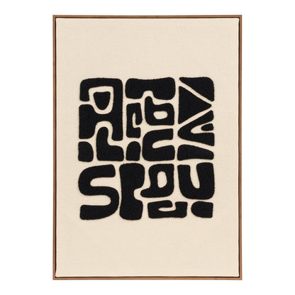 Decoração de Parede Tine com Tufos, Preto e Castanho — 50 × 70 cm