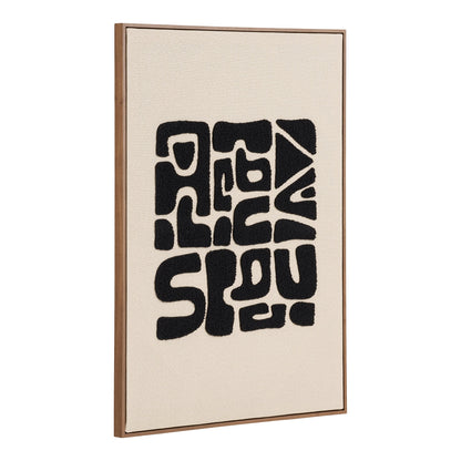Decoração de Parede Tine com Tufos, Preto e Castanho — 50 × 70 cm