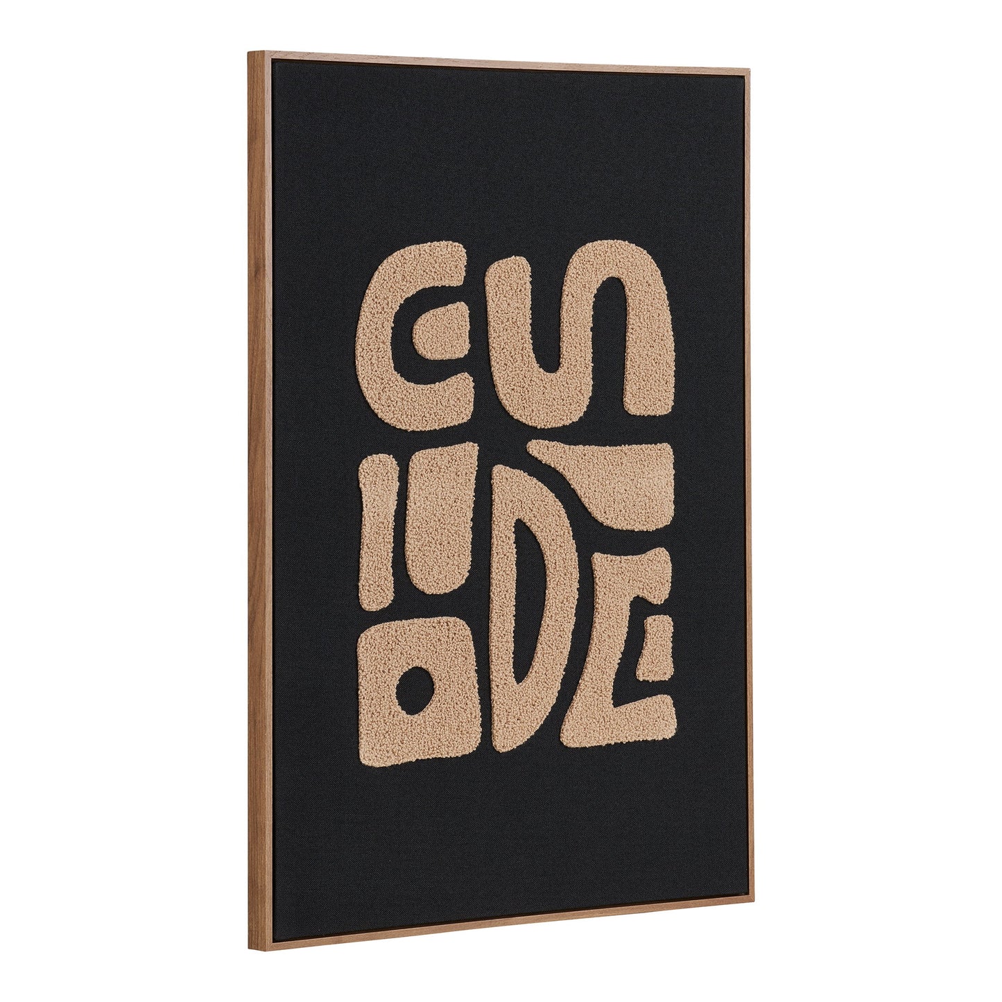 Decoração de Parede Tine com Tufos, Bege e Preto 50 × 70 cm