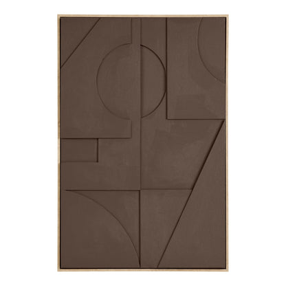Decoração de Parede Isabella em Relevo Castanho, N.º 1 — 60 × 90 cm