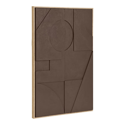 Decoração de Parede Isabella em Relevo Castanho, N.º 1 — 60 × 90 cm