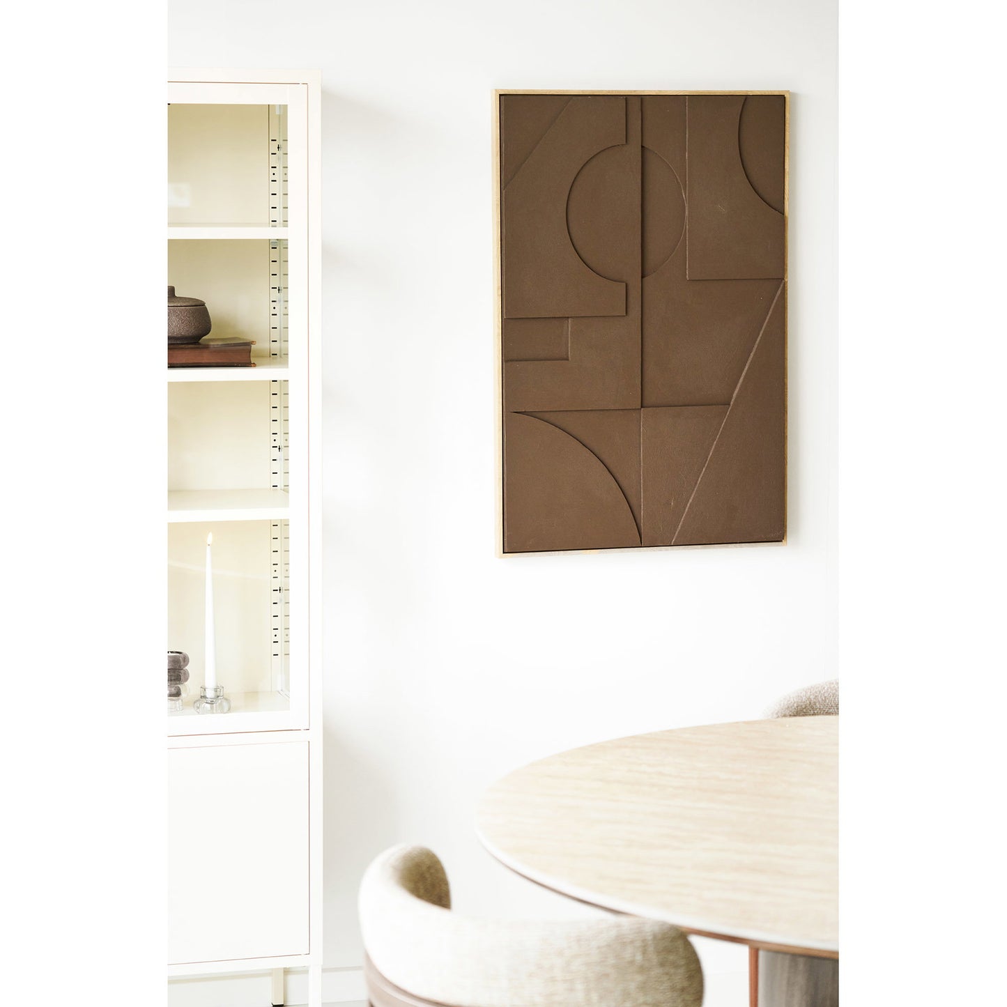 Decoração de Parede Isabella em Relevo Castanho, N.º 1 — 60 × 90 cm
