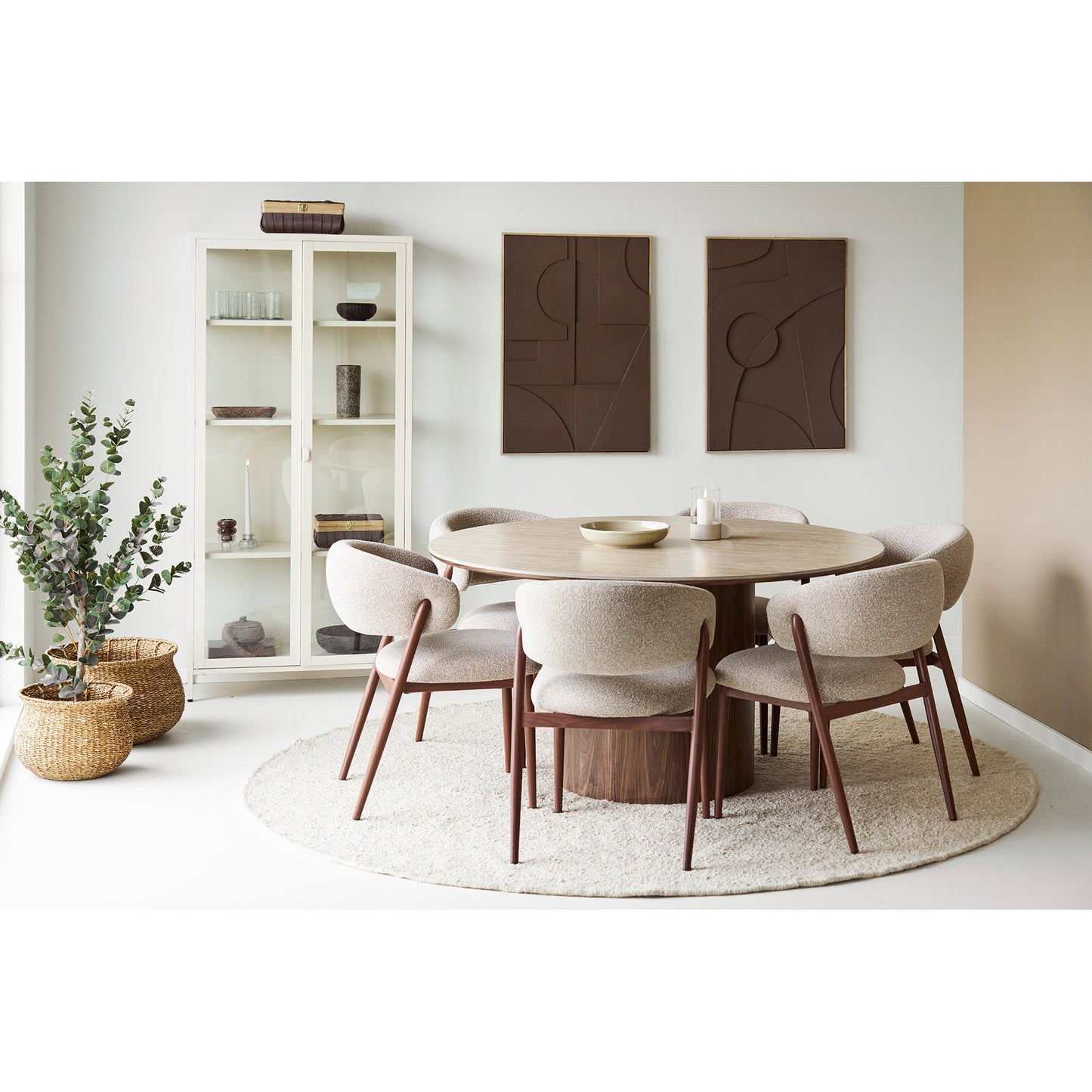 Decoração de Parede Isabella em Relevo Castanho, N.º 1 — 60 × 90 cm