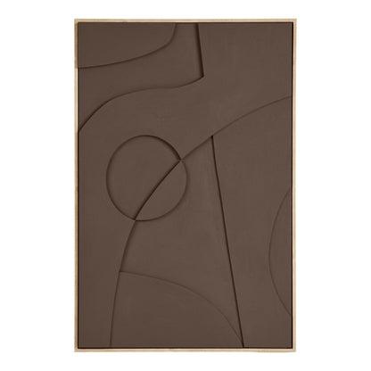 Decoração de Parede Isabella em Relevo Castanho, N.º 2 — 60 × 90 cm
