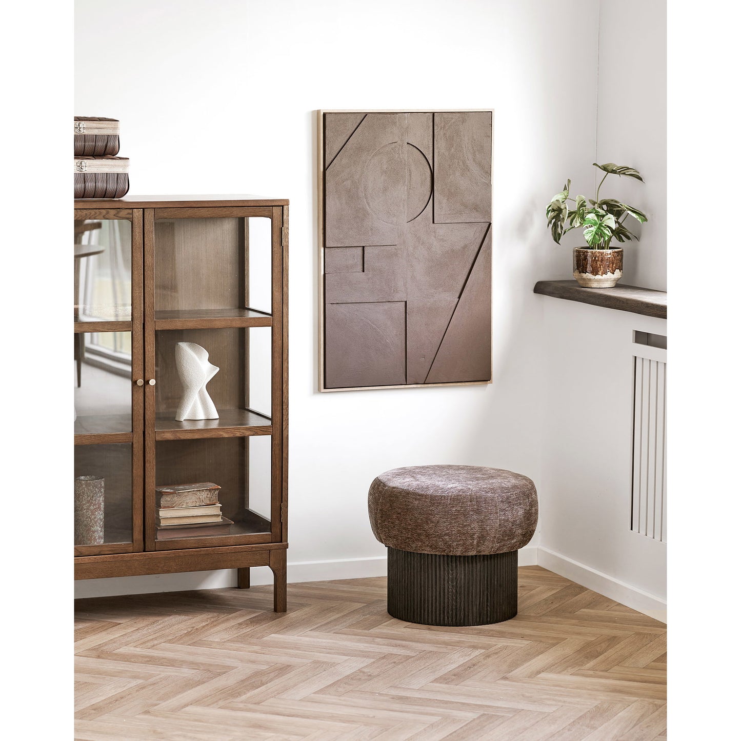Decoração de Parede Isabella em Relevo Castanho, N.º 2 — 60 × 90 cm