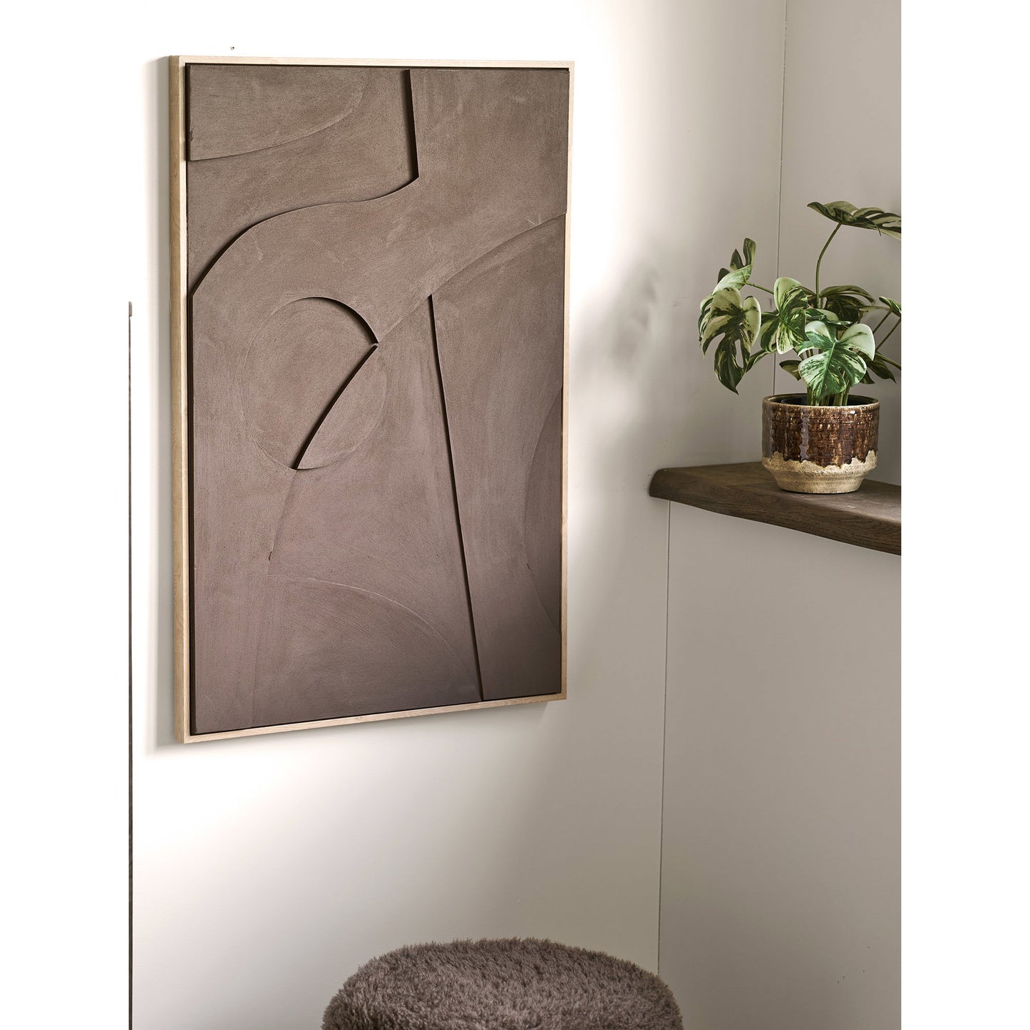 Decoração de Parede Isabella em Relevo Castanho, N.º 2 — 60 × 90 cm