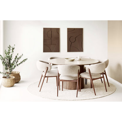 Decoração de Parede Isabella em Relevo Castanho, N.º 2 — 60 × 90 cm