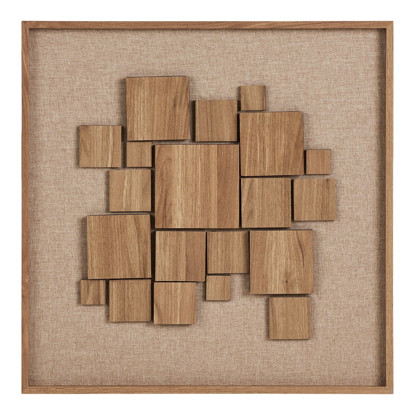 Decoração de Parede Gala em Relevo Castanho — 60 × 60 cm