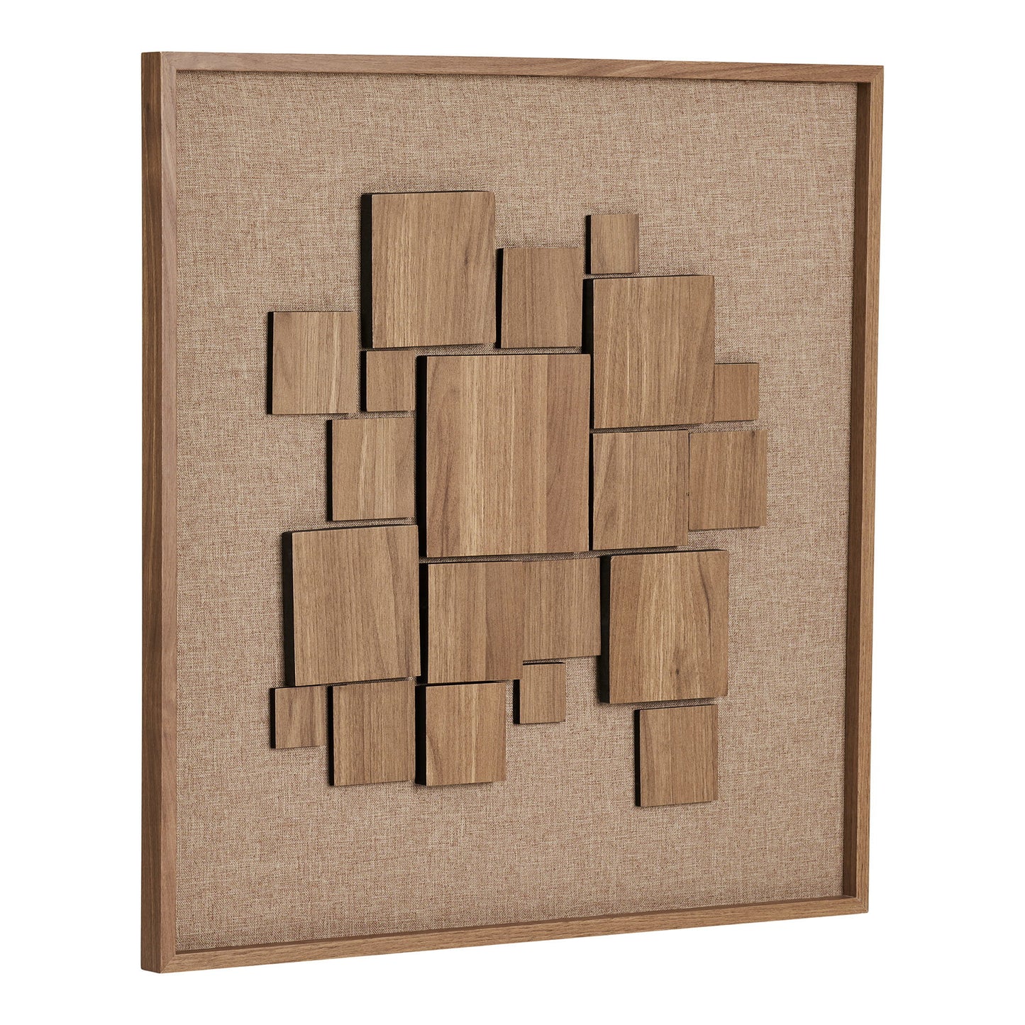 Decoração de Parede Gala em Relevo Castanho — 60 × 60 cm
