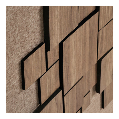 Decoração de Parede Gala em Relevo Castanho — 60 × 60 cm