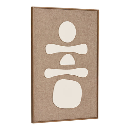 Decoração de Parede Diva em Relevo Castanho e Bege, N.º 1 — 50 × 70 cm