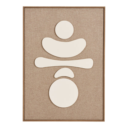 Decoração de Parede Diva em Relevo Castanho e Bege, N.º 2 — 50 × 70 cm
