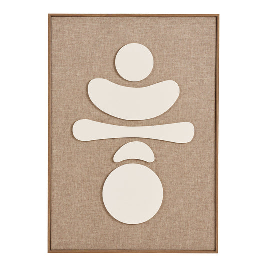 Diva Wall Decor in Brown and Beige Relief, No. 2 — 50 × 70 cm