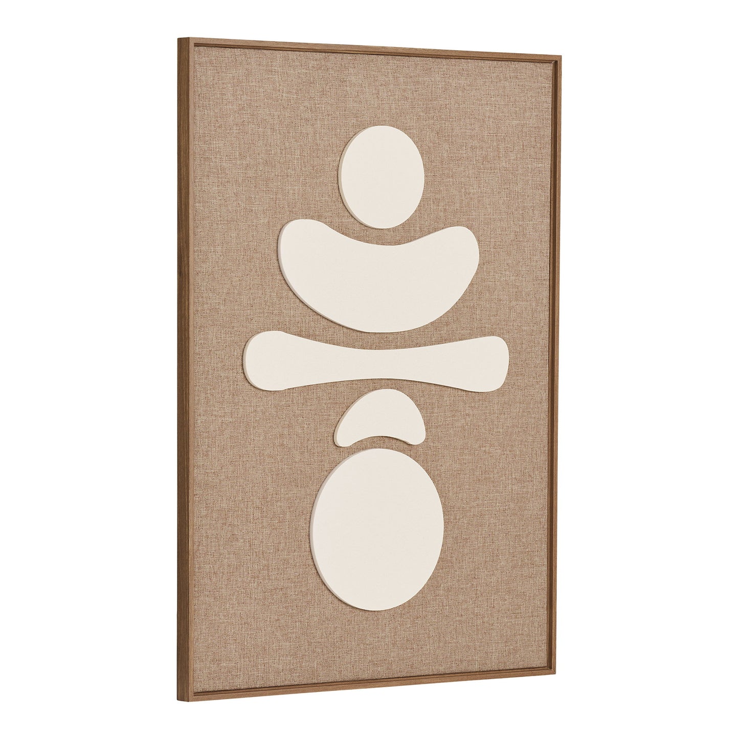 Decoração de Parede Diva em Relevo Castanho e Bege, N.º 2 — 50 × 70 cm