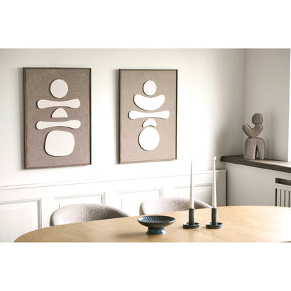 Decoração de Parede Diva em Relevo Castanho e Bege, N.º 2 — 50 × 70 cm