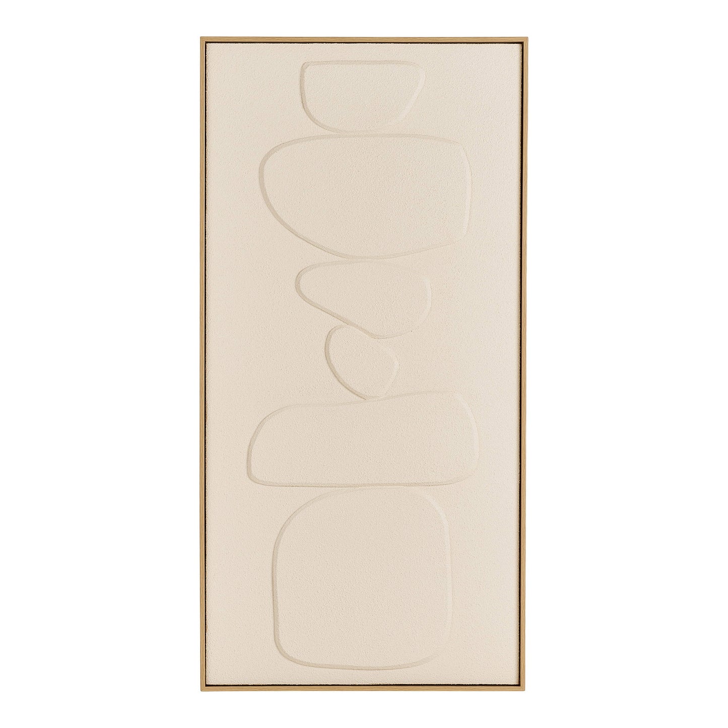 Victoria Embossed Beige Wall Décor, No. 1 — 60 × 120 cm