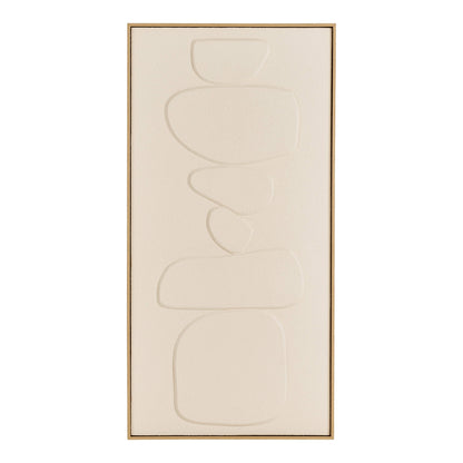Victoria Embossed Beige Wall Décor, No. 1 — 60 × 120 cm