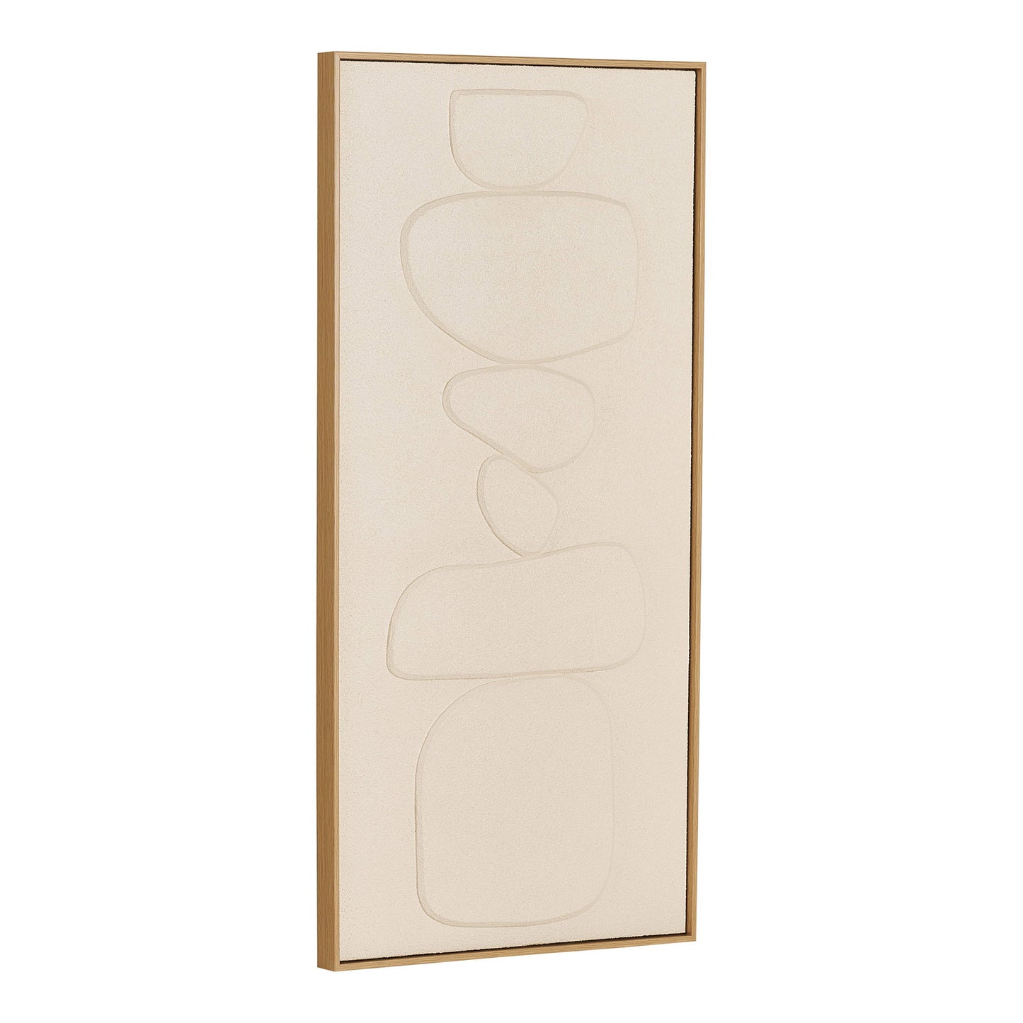Victoria Embossed Beige Wall Décor, No. 1 — 60 × 120 cm