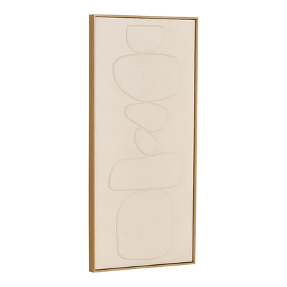 Victoria Embossed Beige Wall Décor, No. 1 — 60 × 120 cm