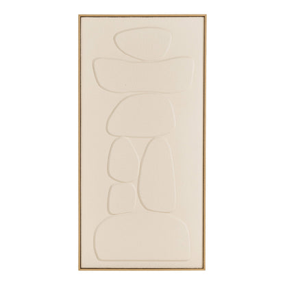 Victoria Embossed Beige Wall Decoration, No. 2 — 60 × 120 cm