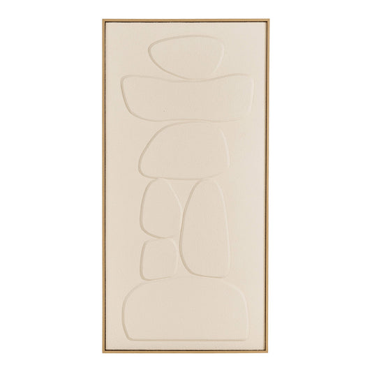 Decoração de Parede Victoria em Relevo Bege, N.º 2 — 60 × 120 cm