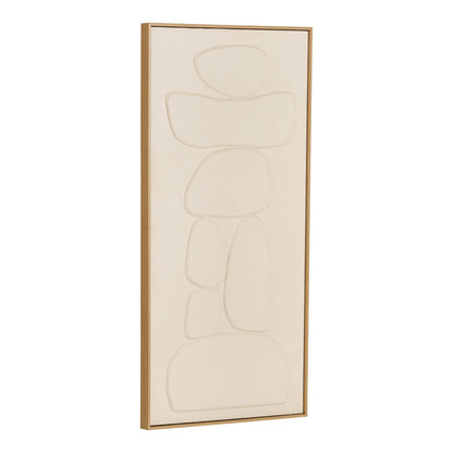 Victoria Embossed Beige Wall Decoration, No. 2 — 60 × 120 cm