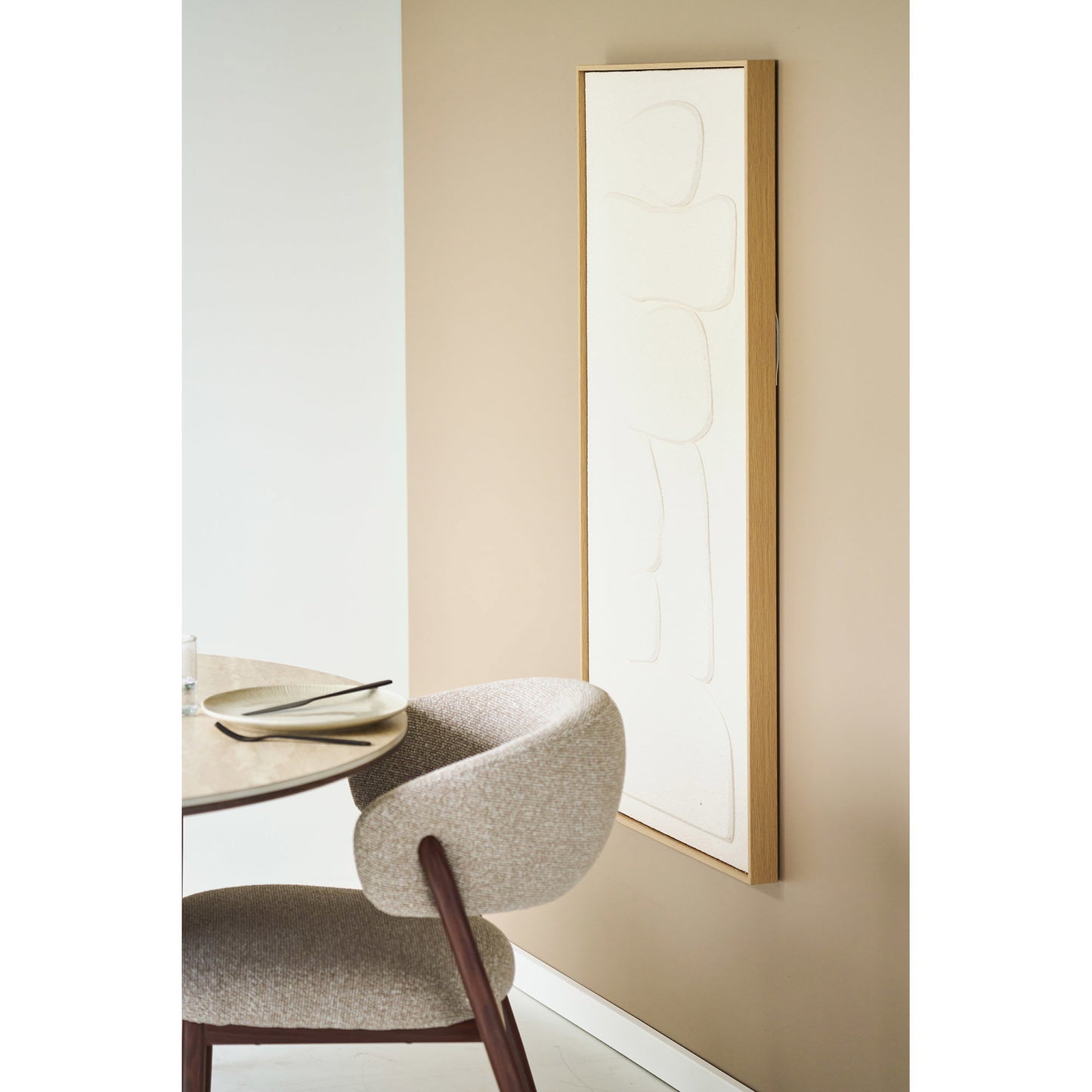 Victoria Embossed Beige Wall Decoration, No. 2 — 60 × 120 cm
