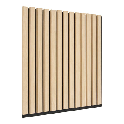 Conjunto de 2 Painéis Acústicos em Folheado de Carvalho, 52 × 52 cm
