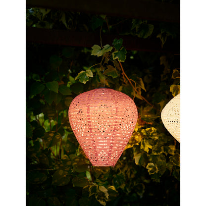 Lanterna LED Greatham Solar Recarregável, Rosa — Ø 30 cm