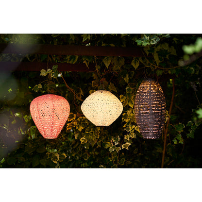 Lanterna LED Greatham Solar Recarregável, Rosa — Ø 30 cm