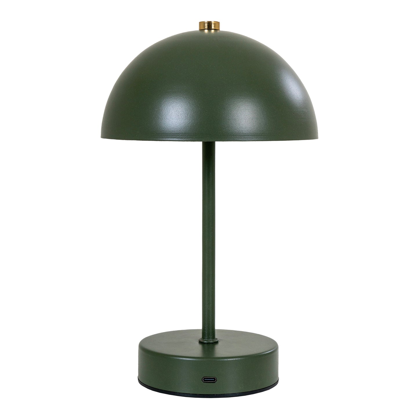 Candeeiro de Mesa Holt Recarregável, Metal Verde e Latão