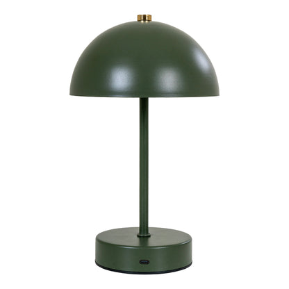 Candeeiro de Mesa Holt Recarregável, Metal Verde e Latão