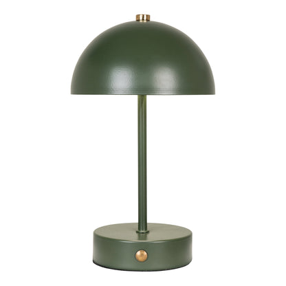 Candeeiro de Mesa Holt Recarregável, Metal Verde e Latão