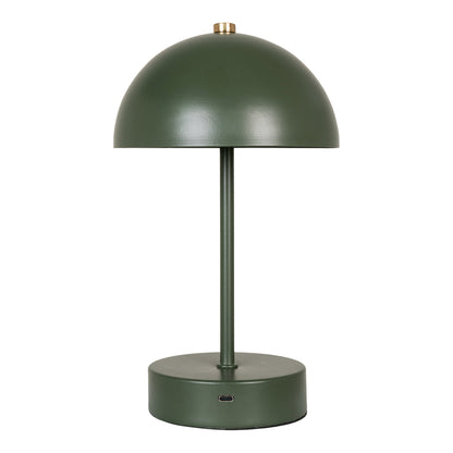 Candeeiro de Mesa Holt Recarregável, Metal Verde e Latão