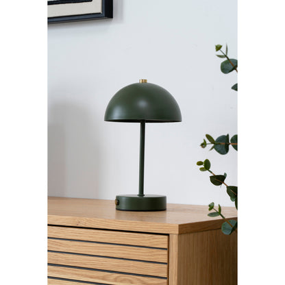 Candeeiro de Mesa Holt Recarregável, Metal Verde e Latão