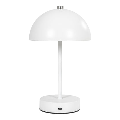 Candeeiro de Mesa Holt Recarregável, Metal Branco e Aço