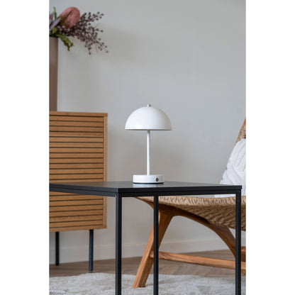 Candeeiro de Mesa Holt Recarregável, Metal Branco e Aço