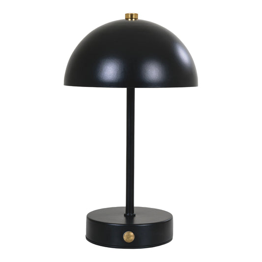 Candeeiro de Mesa Holt Recarregável, Metal Preto e Latão