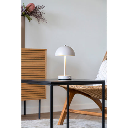 Holt Rechargeable Table Lamp, Sand Metal and Steel