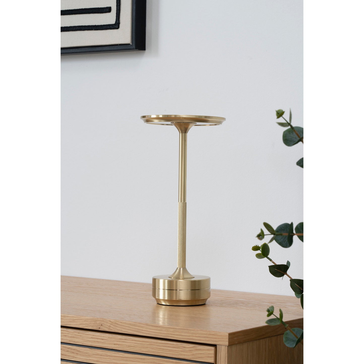 Candeeiro de Mesa Lyneham Recarregável, Metal e Latão