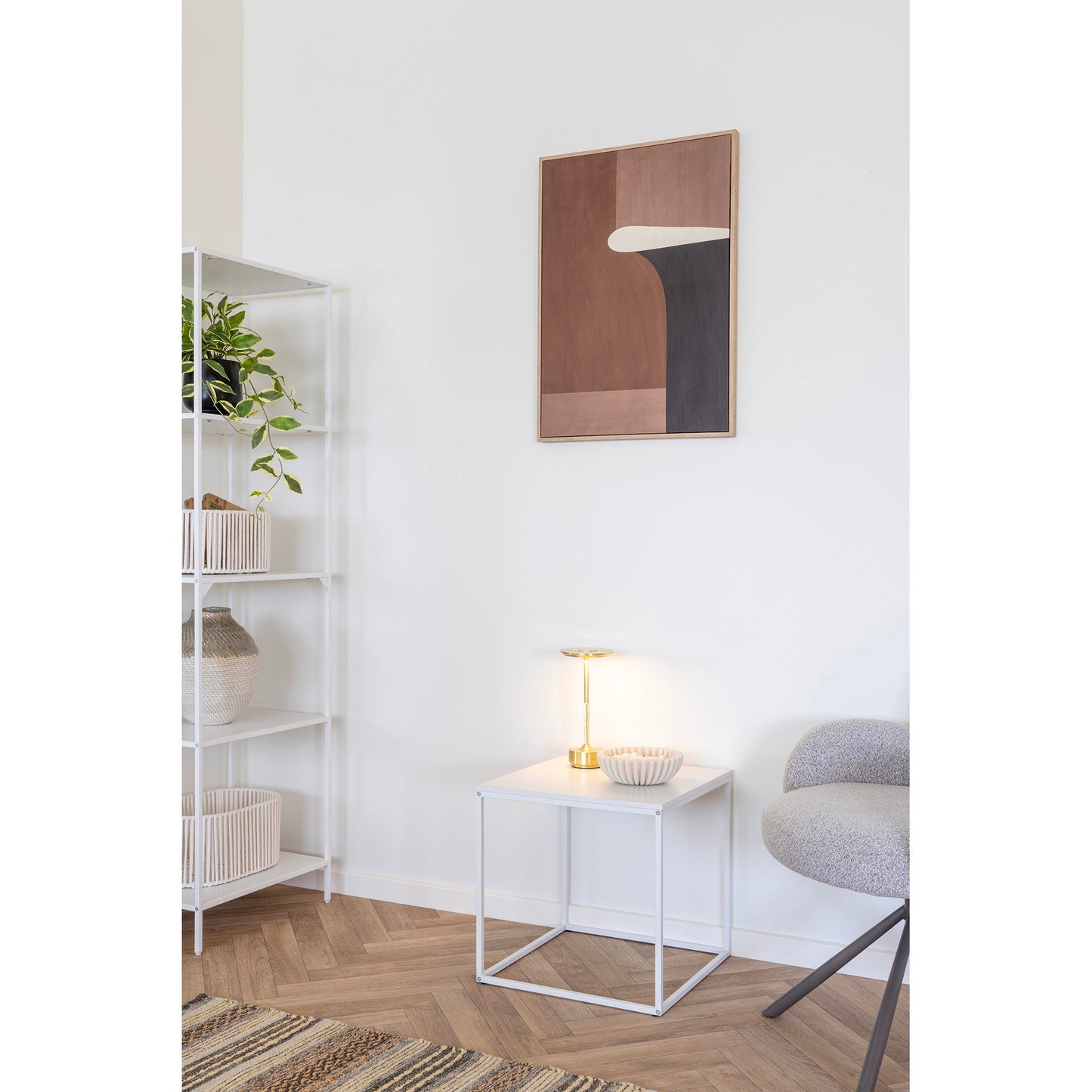 Candeeiro de Mesa Lyneham Recarregável, Metal e Latão
